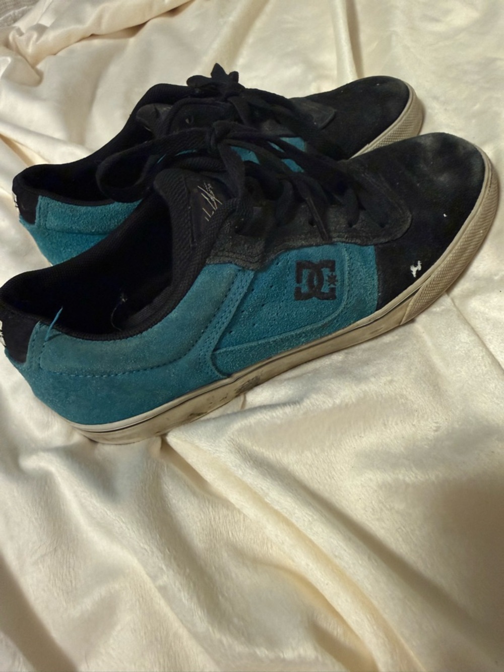 DC Chris Cole Pro Skate Shoes • Teal & Black • Vintage Skate Era Woman’s/Boys